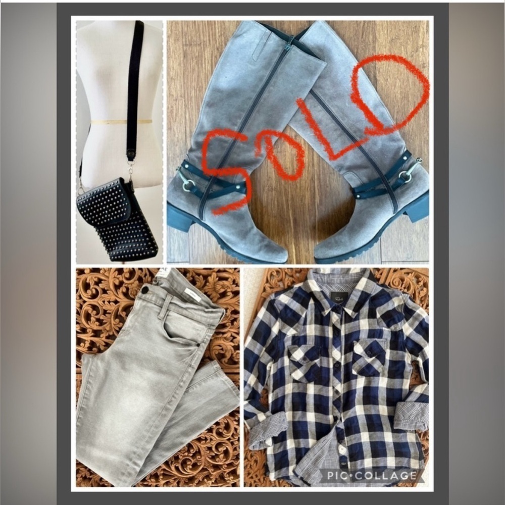 Fall Style Trends Labels For Less Frame Rails Studded Rocker Biker Style - Picture 2 of 3